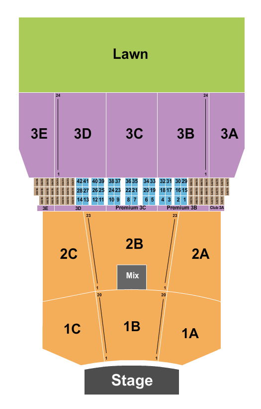 BankNH Pavilion Outlaw Music Festival Seating Chart